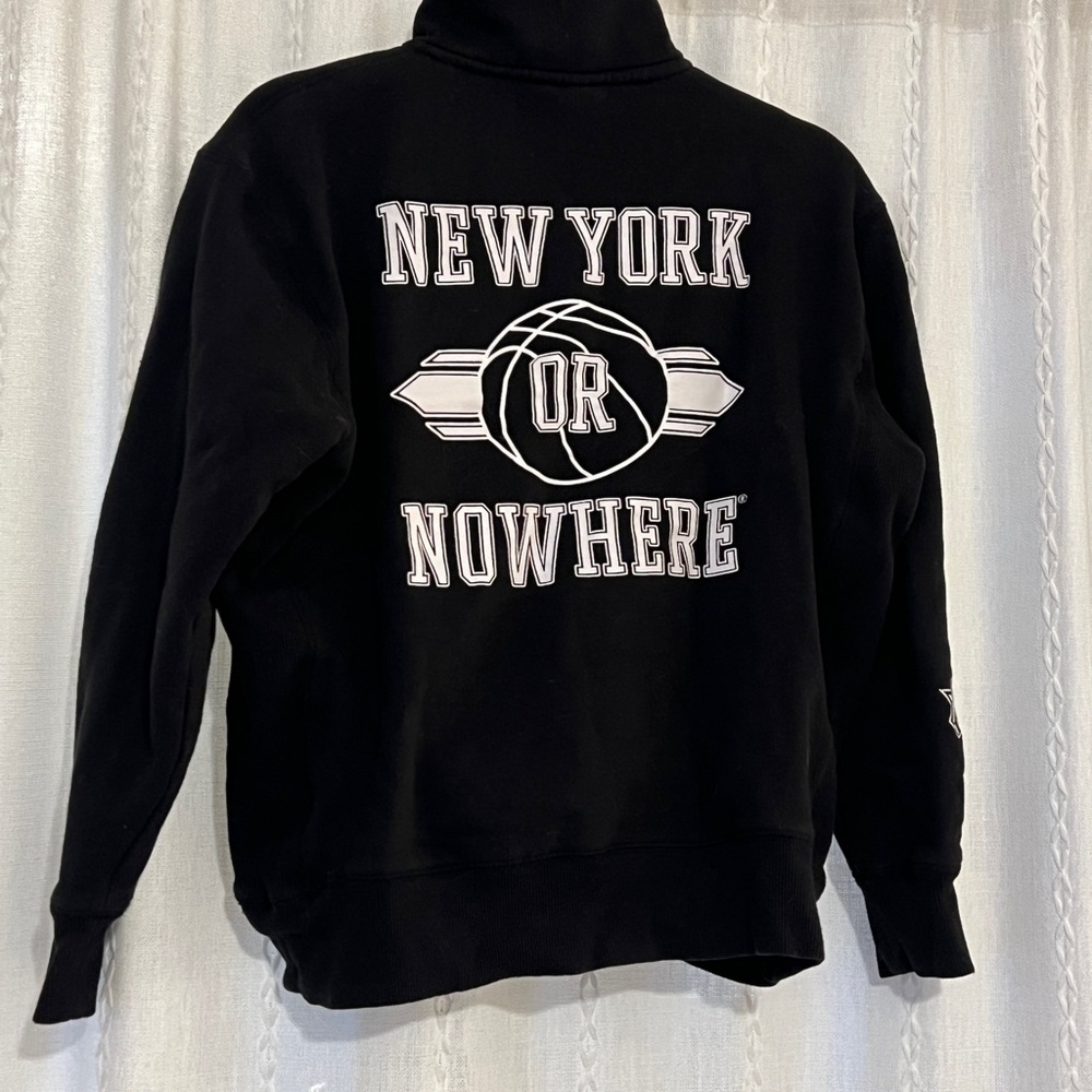 Black Knicks NYON Half-Zip Small Sweatshirt - Picture 2 of 8